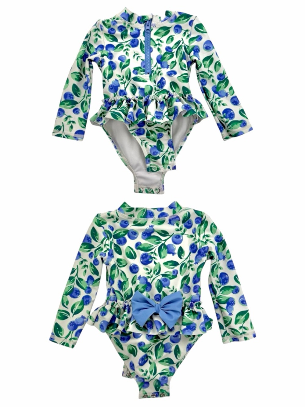 Tommy Bahama Blueberry Ruffle Swim Suit Rash guard Infant 9-12 MOS
